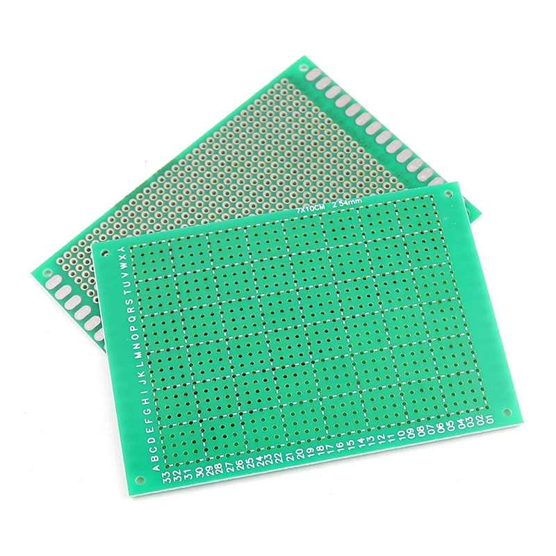 Placa de circuito impreso Universal, Kit de placa de pruebas PCB, 5 piezas, 7x10cm, Verde