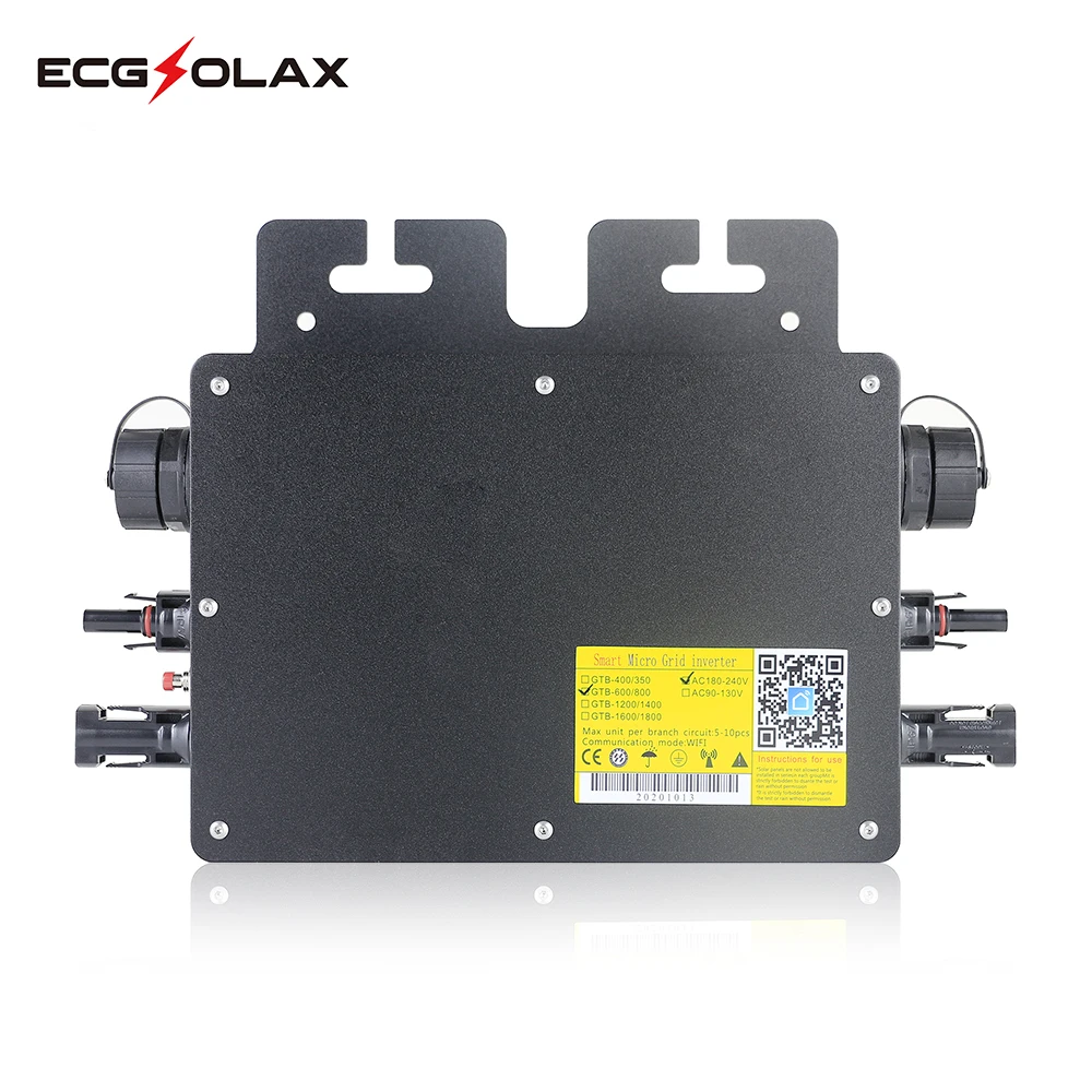 Imagem -05 - Ecgsolax 800w 600w 400w Micro Inversor Solar Ligado à Rede 220v 110v 2050vdc Entrada de Microinversor de Onda Senoidal Pura Ip65 Suporte Wifi