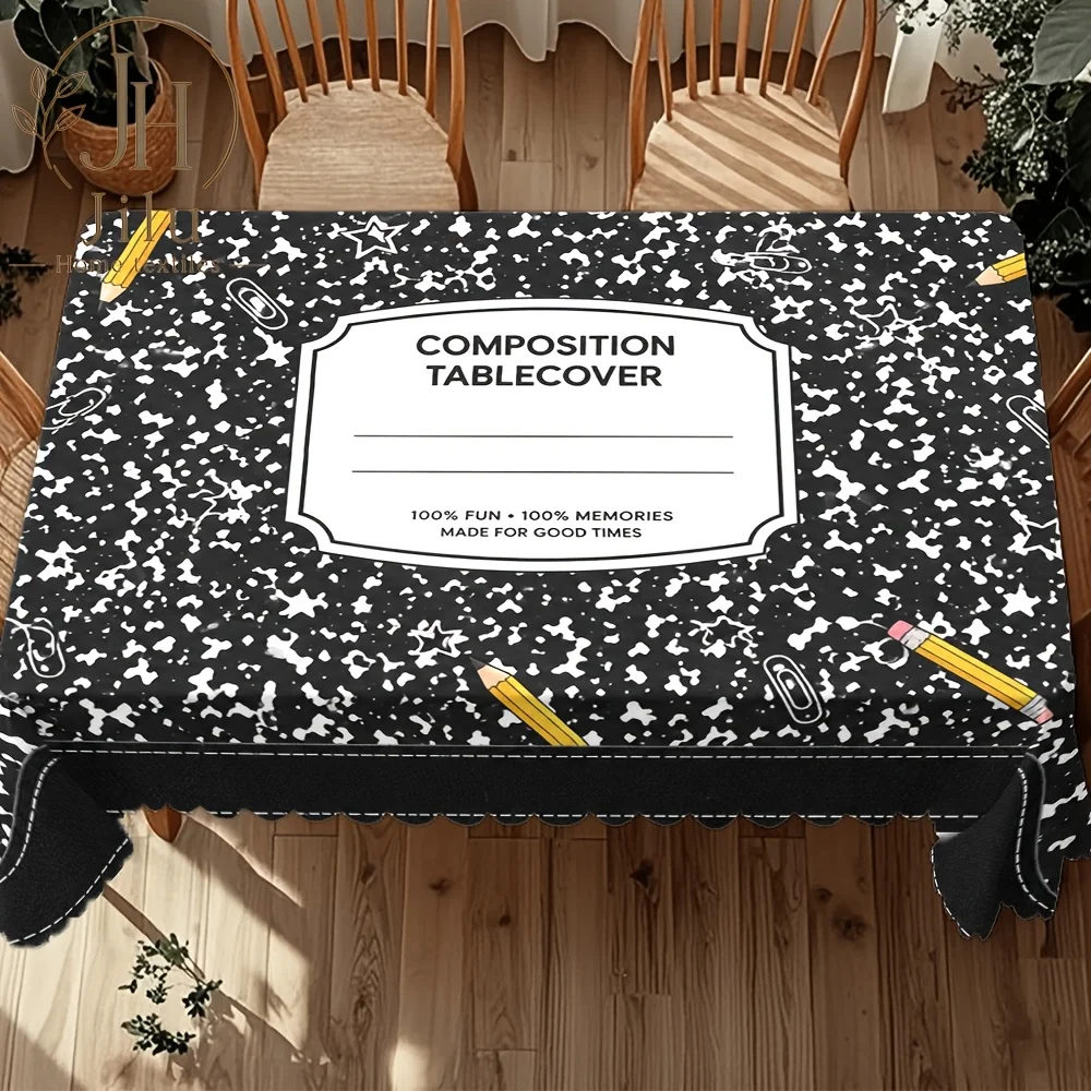 1 piece 2D flat printing tablecloth with back-to-school themeZYC