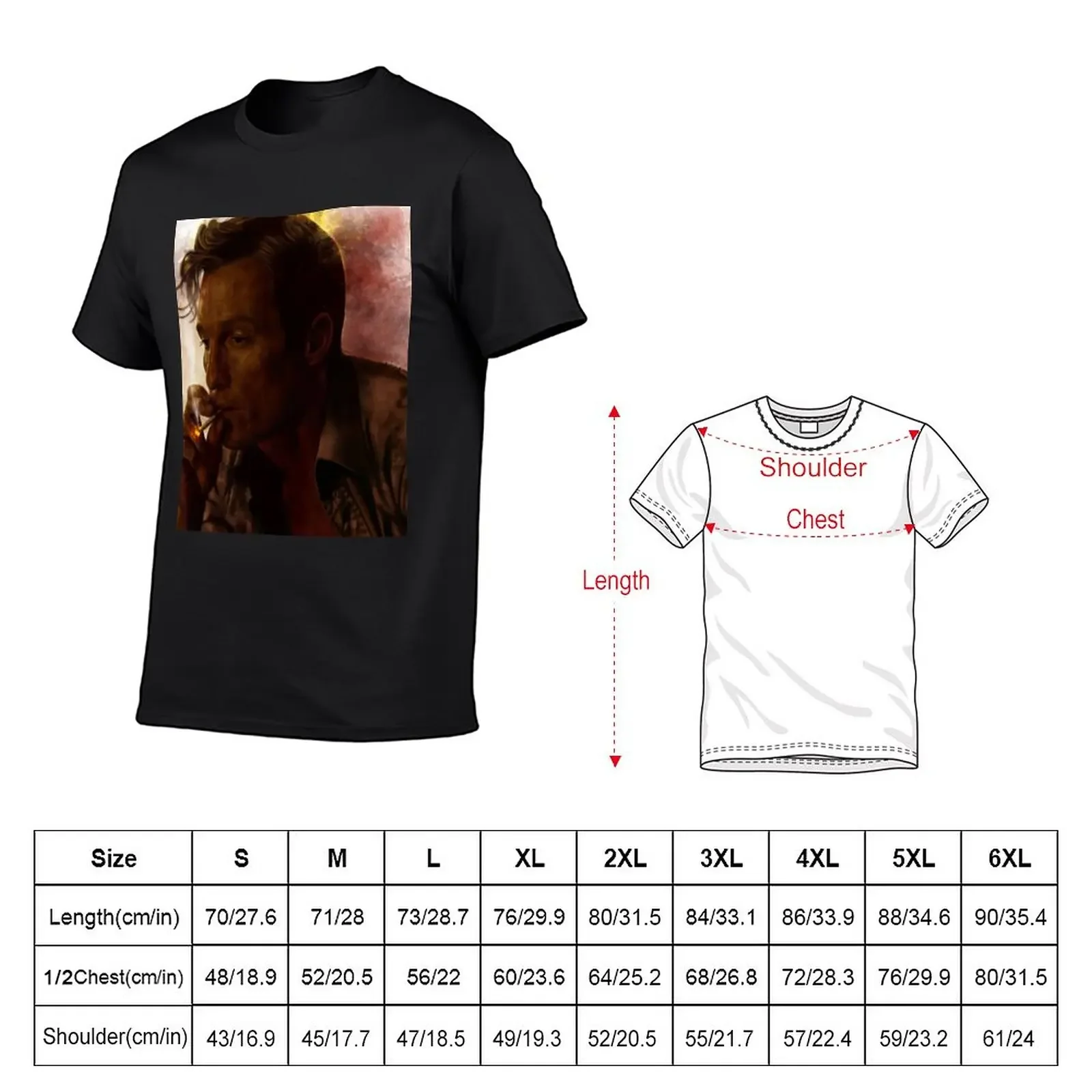 True Detective - Rust Cohle T-Shirt quick drying oversized t shirts for men cotton