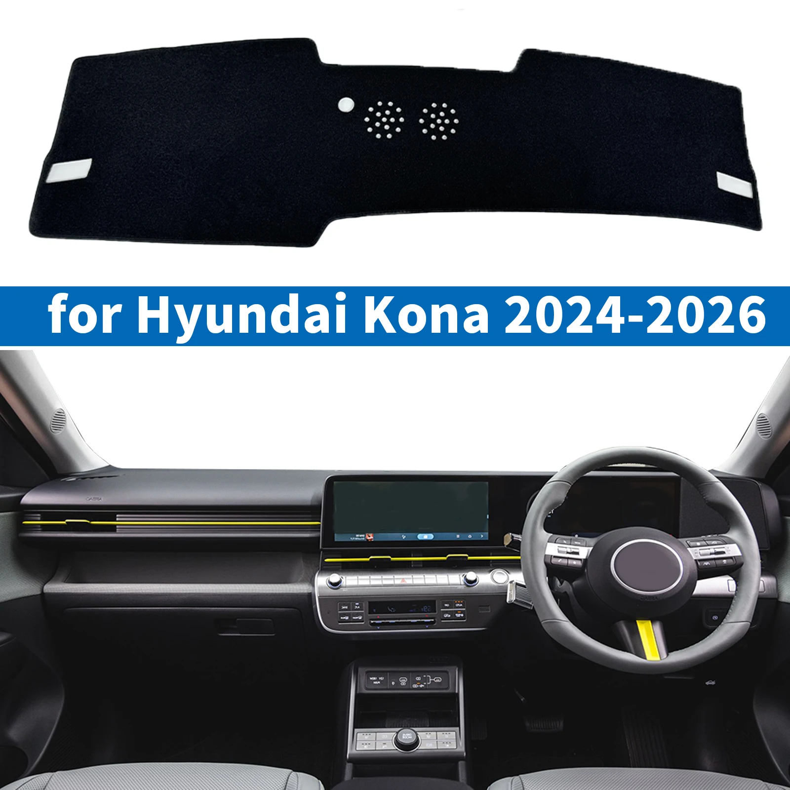 

Car Dashboard Mat for Hyundai Kona 2024 2025 2026 Sunshade Protective Carpet Dash Mat Dashmat