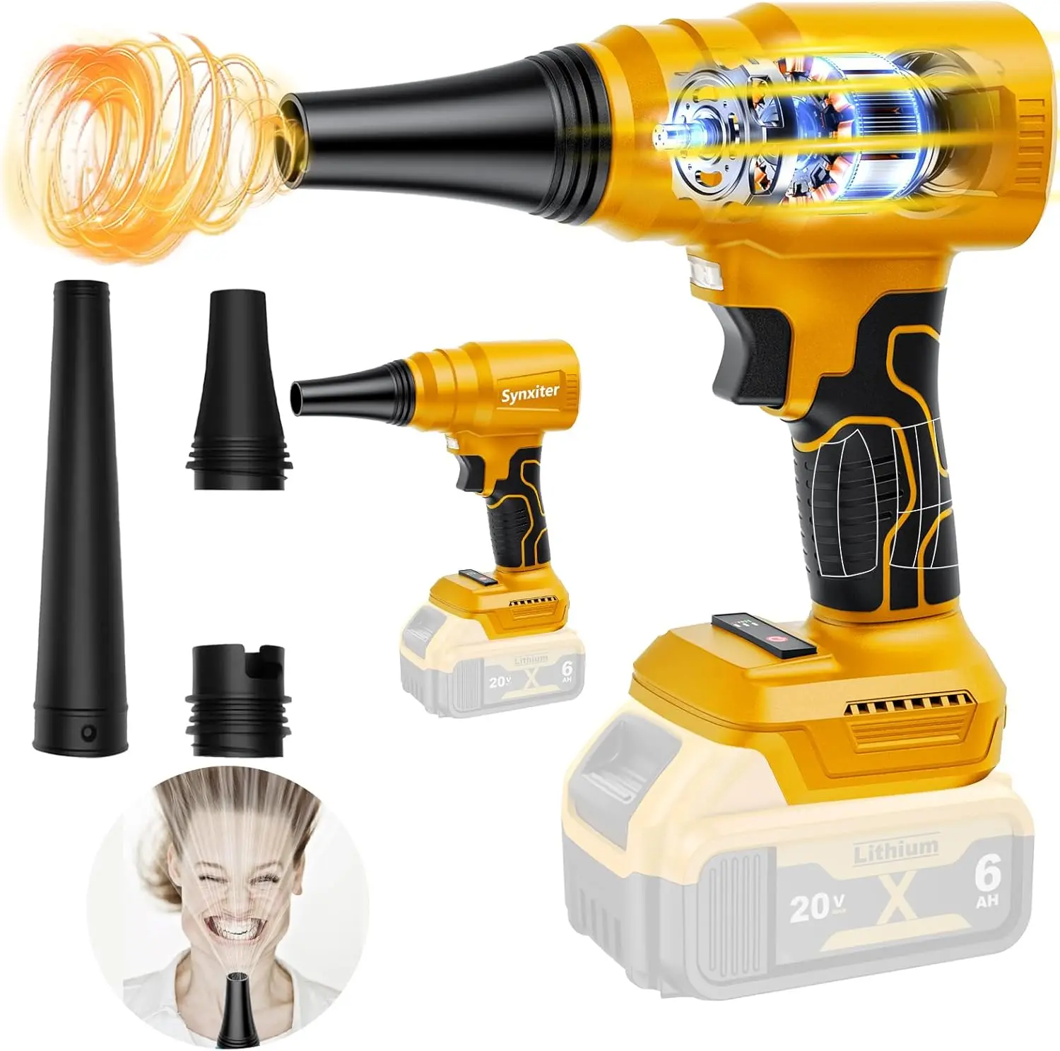 

Cordless Leaf Blower 30000 RPM Brushless High-Speed Handheld Jet Fan for Patio Cleaning Lawn Care