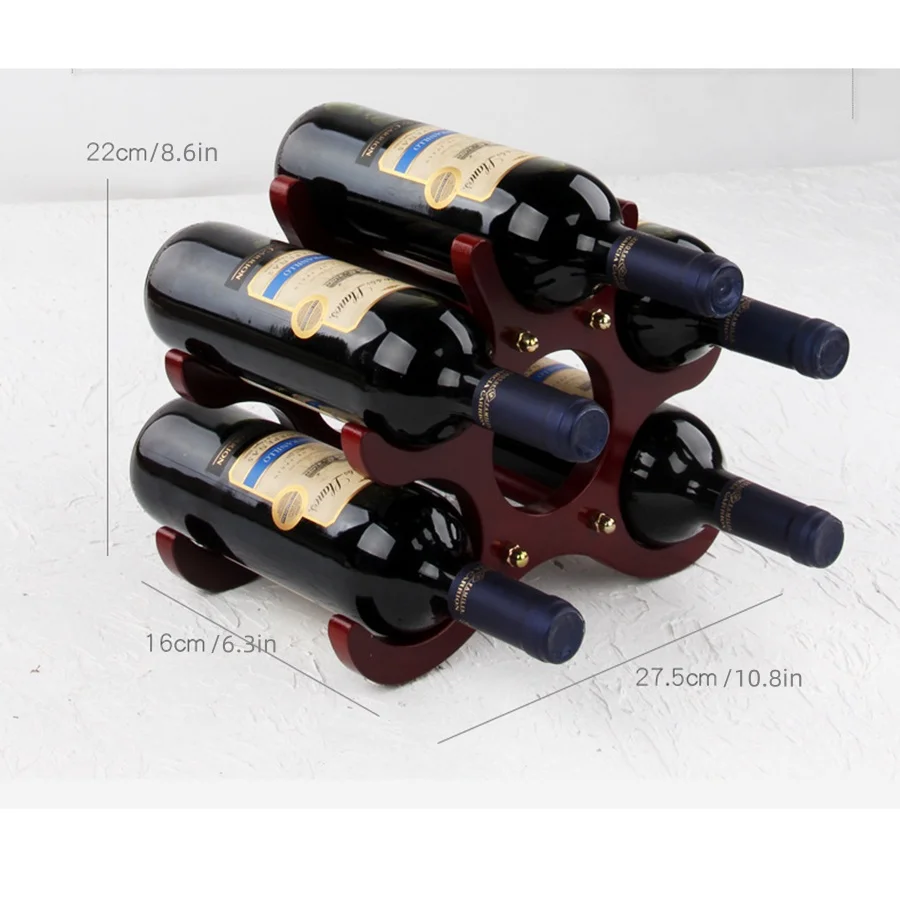 Wooden Wine Racks Wine Bottle Holders Wood Wine Storage Racks Countertop Stackable Wine Cellar Racks Freestanding Organizer