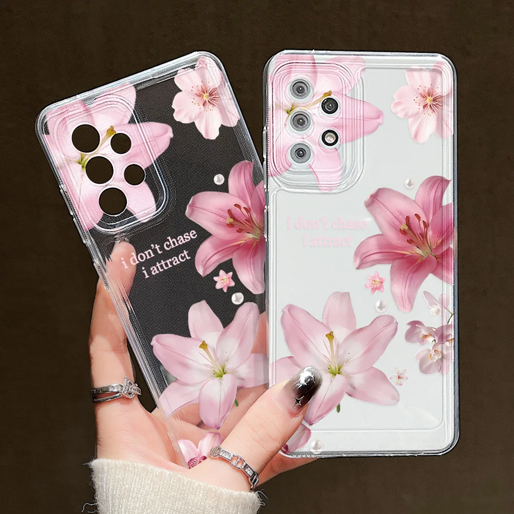 Funda transparente suave para Samsung A56 A36 5G S25 Ultra S24 FE S23 S22 Plus A16 A55 A54 A53 5G A52 A35 A34 A33 A26 A15 A14 A13 A06