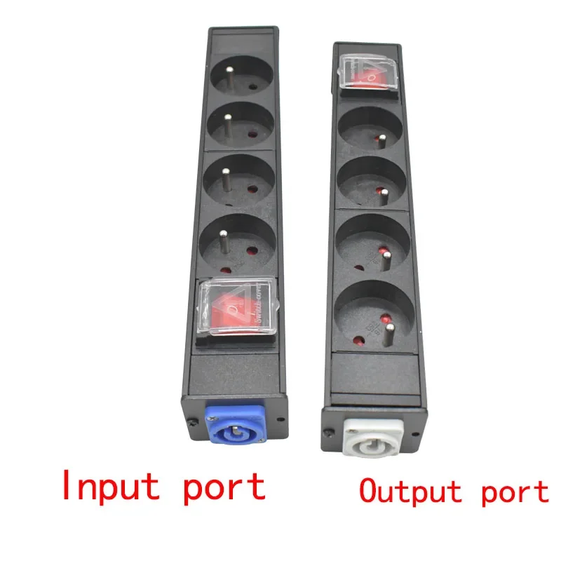 Schuko Powerlink Box Amplificador de Potência, PDU Power Strips, Áudio 3P, Aviação Plug, 2, 4, 6, 8, 10 Saída AC com Interruptor, França SOCKET