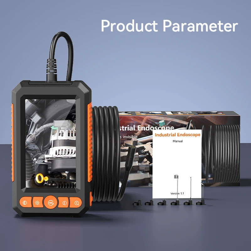 KERUI 1M/5M/10M/20M/30M Telecamera per endoscopio industriale 4.3 "Singola doppia lente HD 1080P Periscopio per ispezione auto IP67 Telecamera per fognature
