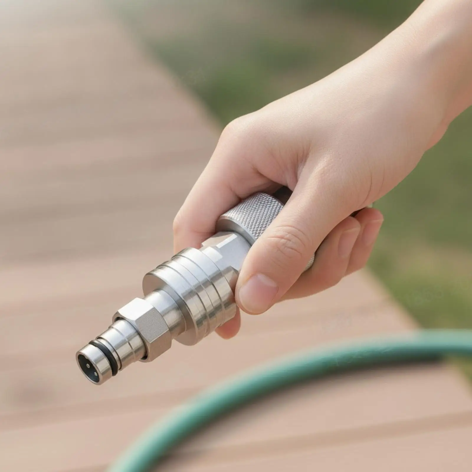 Hose Adapter with Rapid-Coupling Heavy Duty Garden Hose Quick Connector No-Leak