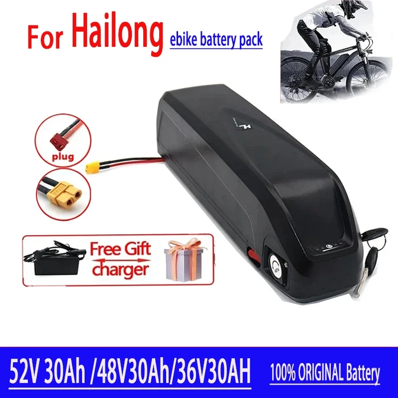 

Hailong Electric Battery 48V 36V 52V 20AH30AH BMS, suitable for 350W 500W 750W 1000W motors, free of shipping, comes with a com