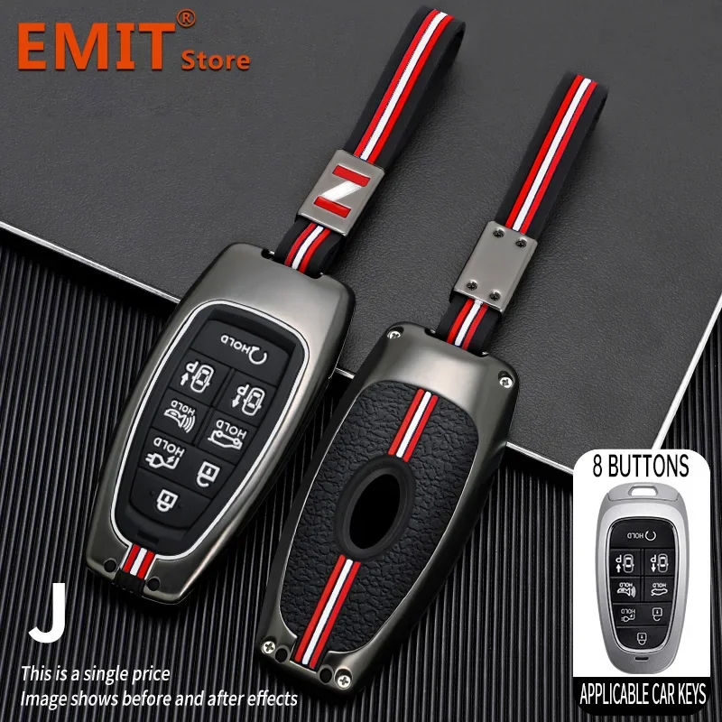 

for Hyundai Sonata Sel Ev 8 6 NEXO Tucson DN8 Santa Fe NX4 IONIQ 5 Staria Atos Solaris 3/4/5/6/7/8 Button Car Key Fob Case Cover