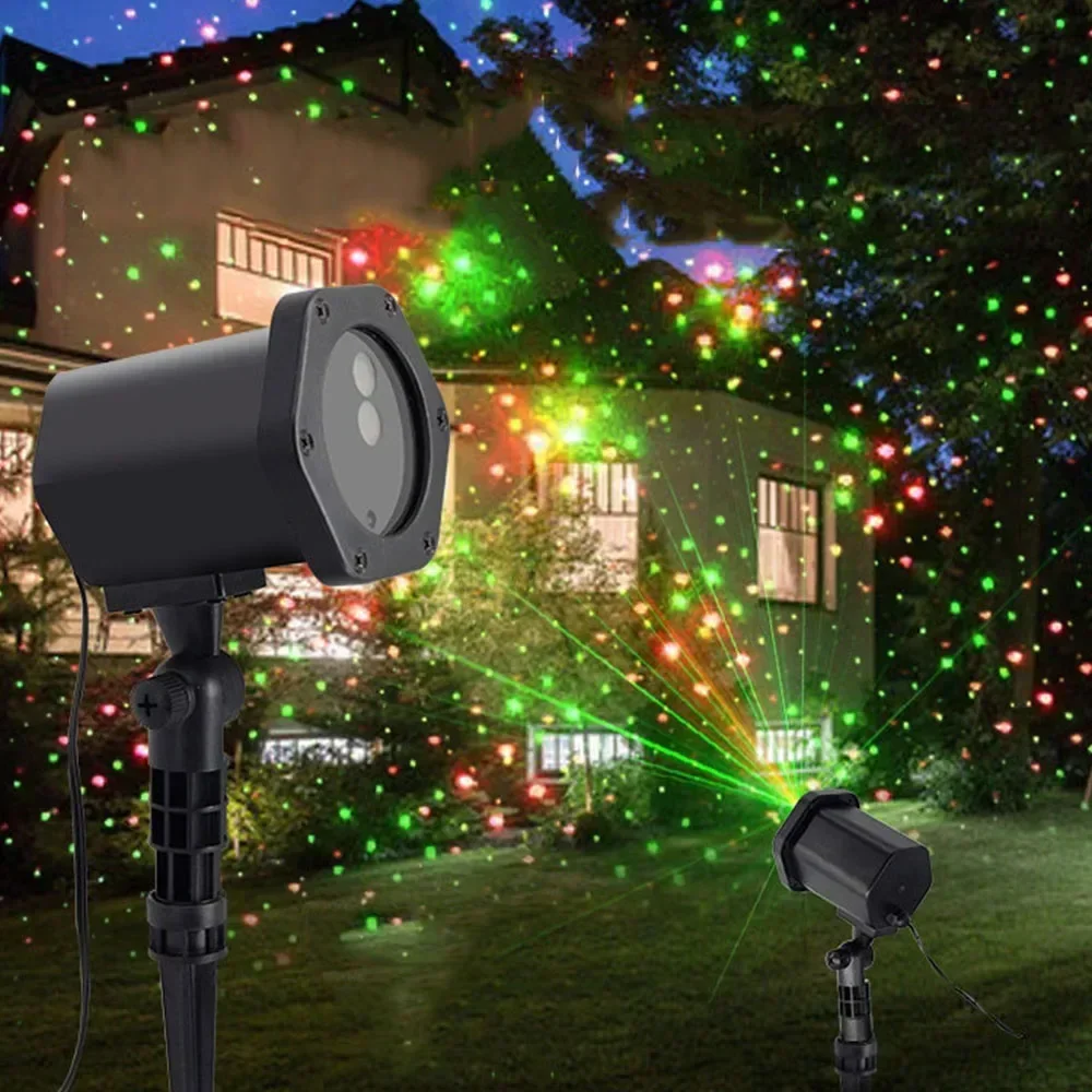 

Christmas Outdoor Fairy Sky Star Projector Lamp LED DJ Disco Stage Effect Light for New Year Wedding Party Home Room Patio Decor