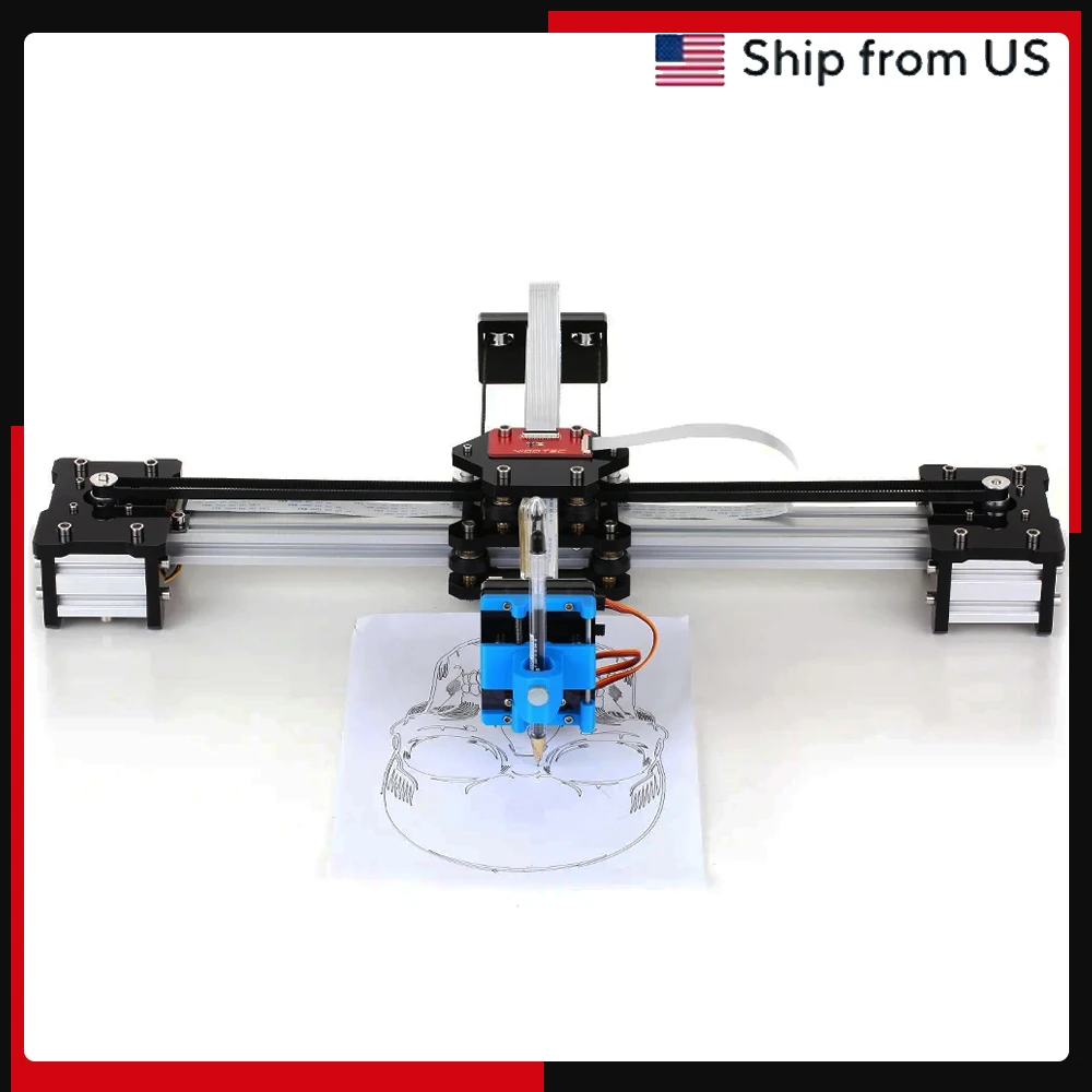 

US 100-240V Desktop DIY Assembled XY Plotter Pen Drawing Robot Drawing Machine Painting Handwriting Robot Kit ﻿