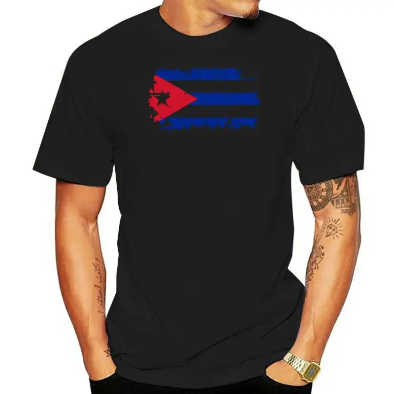 Cuba Fans Cheer Tshirts For Men Cuba National Flag Tee Shirts Short Summer T-Shirts Nostalgic Style Design Top Cotton