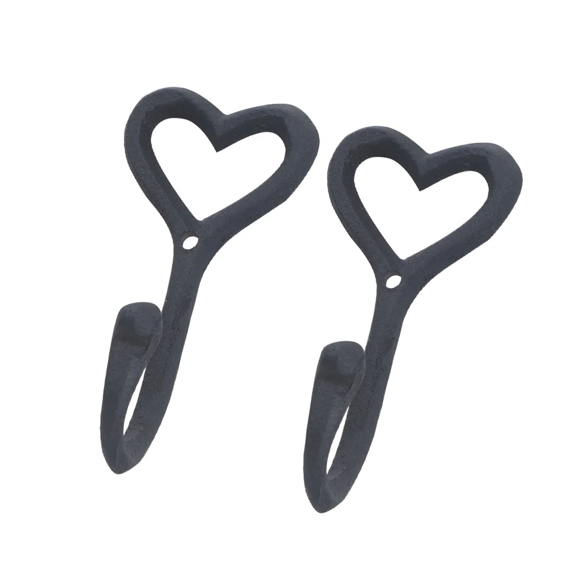 

2 Pcs Hat Holder Hook Grocery Storage Heart Shaped Purse Love Creative Wall Coat Vintage Decor