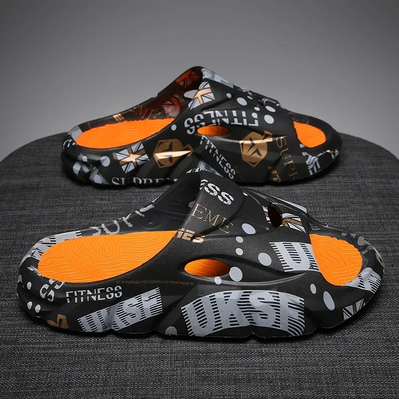 Original New Style Slippers Men's Sandals Summer Fashion Thick Bottom Anti-slip Slip-on Flip Flops Camouflage Beach Slides Shoes - view 2