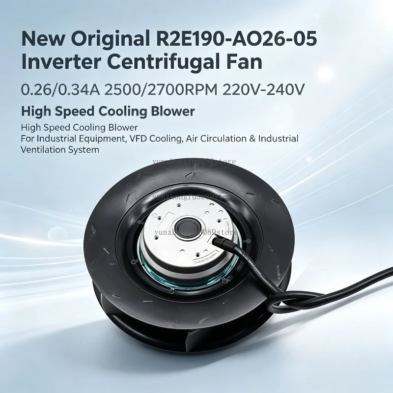 New original R2E190-AO26-05 inverter centrifugal fan 0.26/0.34A 2500/2700RPM