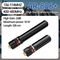 ABBREE AR-806+ Dual Band Mini Antenna SMA-Female VHF UHF 10W High Gain For Baofeng UV-5R BF-888S UV-21 PRO UV-5RH Two Way Radio