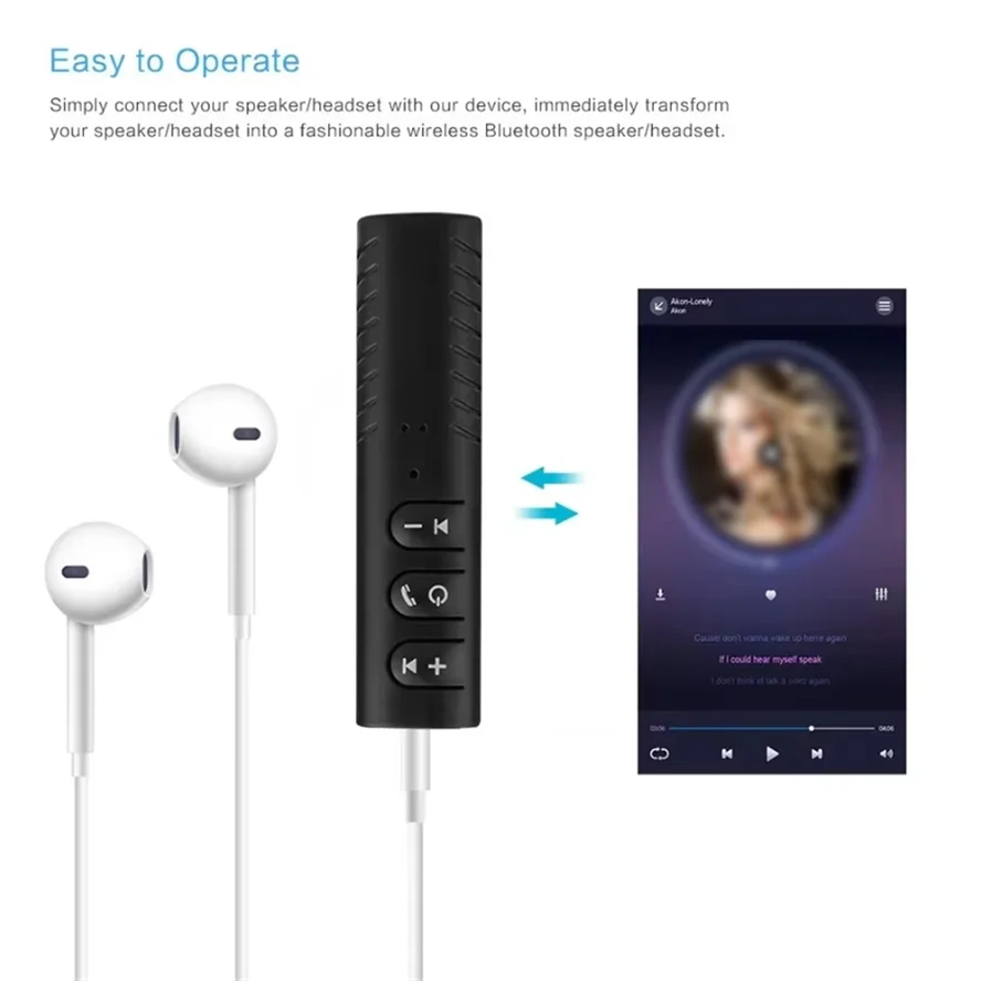 Adaptador transmisor receptor inalámbrico Bluetooth 5,0, conector de 3,5mm para música de coche, Audio, Aux, receptor de auriculares, manos libres