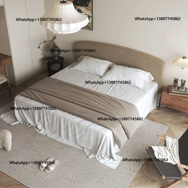 Peiqi Quality Minimalist Bed Double Aesthetics Headboard Modern Master Bedroom Bed European Frame Fashionable Muebles Beds Furni