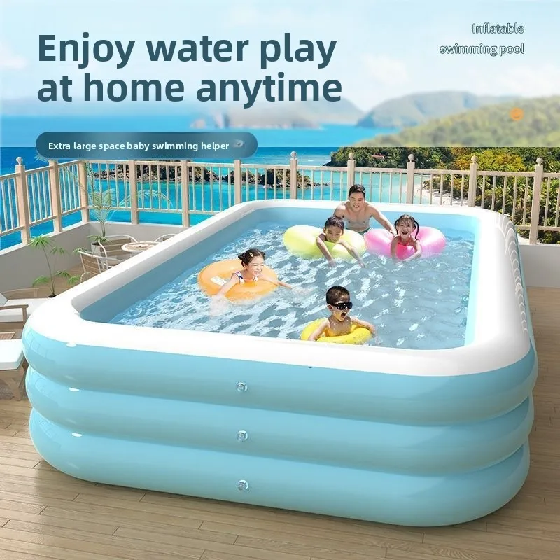 Kids Inflatable Pool Baby Bath Tub Convertible Portable Play Pool Outdoor Water Yard Fun Safe Family Use Outdoor Water Play Pool
