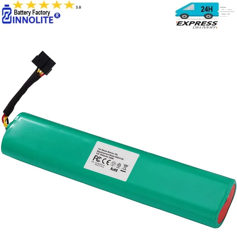 

12V 3000mAh NiMH Replacement Battery for Neato Botvac Series and Botvac D Series Battery 70e 75 80 85 Vacuum Cleaners