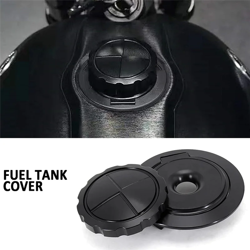 Motorcycle Fuel Tank Cover Oil Box Cap for Racer NINET Pure RNINET R9T Urban (Black)