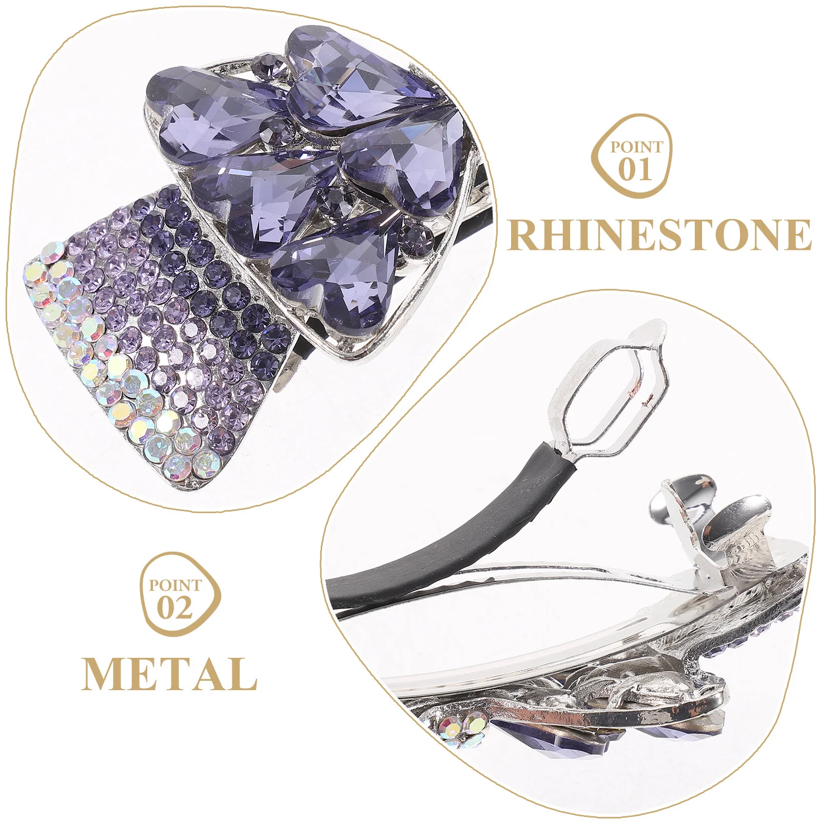 

Rhinestones Hair Clip Bow Barrette Sparkly Crystal Hairpin Women Fashion Hair Accessories Wedding Rhinestones Barrettes