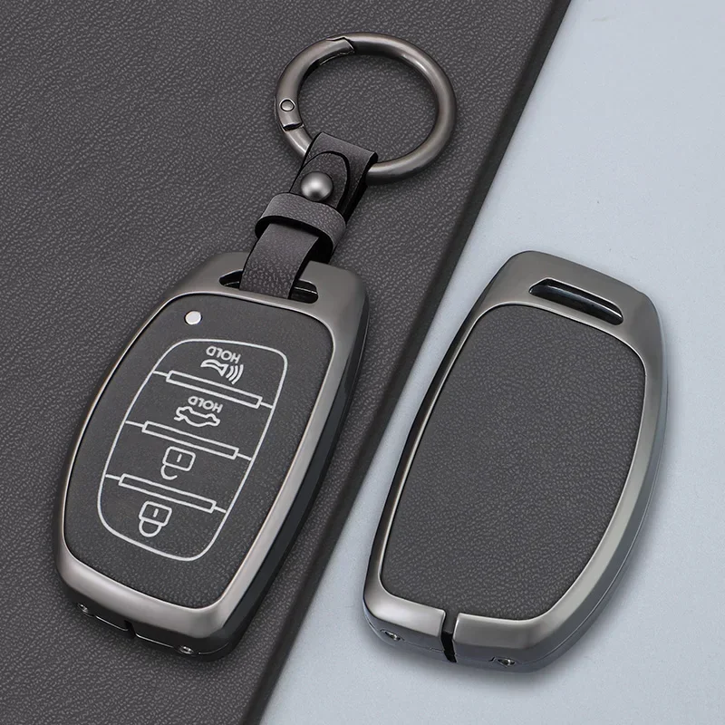 

Alloy 3 4 Button Car Key Case Cover For Hyundai Avante Sonata Santa Fe 2015 2017 2018 Tucson 2017 2018 Elantra Azera 2018 Creta