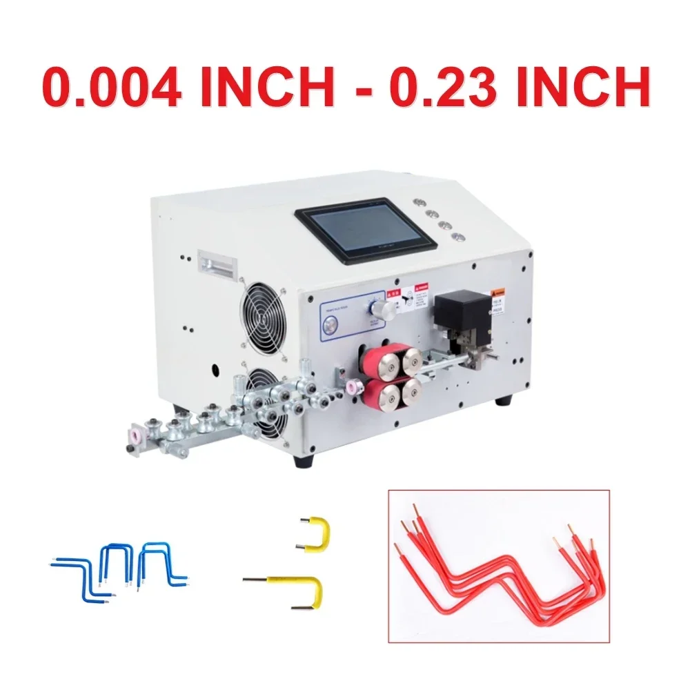 SWT508-ZW25 7 Inch Touch Screen Double Head Computer Automatic Wire Stripping and Bending Machine Stripper PVC AWG38 To AWG3