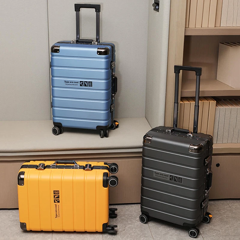 Valise à roulettes universelle pour femmes et garçons, valise d'embarquement avec mot de passe, bagages pour femmes, 26 po, 24, 20