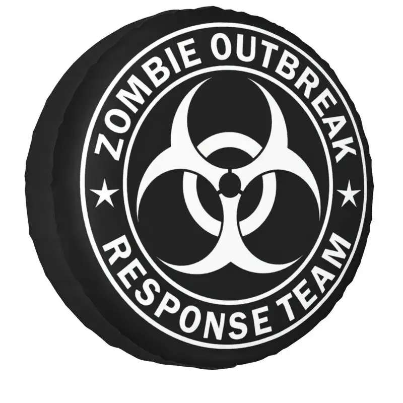 Zombie Outbreak Response Team Logo Spare Wheel Cover for Jeep Mitsubishi Pajero 4WD RV Tire Protector 14