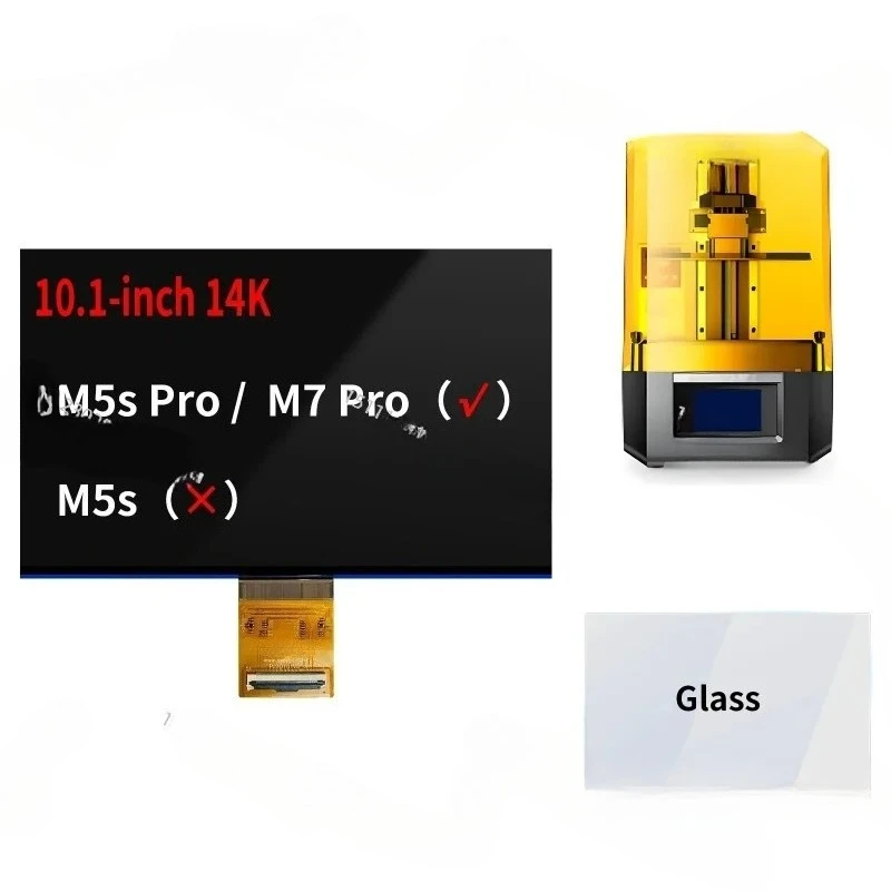 10.1 inch 14K for Anycubic Photon Mono M5s Pro / Mono  M7 Pro Monochrome Original LCD Screen Replacement 3D Printer Part