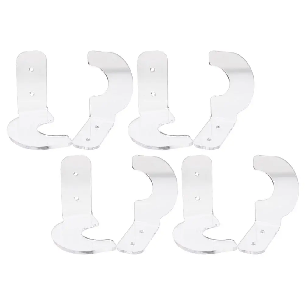 4Pairs Baseball Bat Wall Mount Rack Display Holder Sturdy Stable for Softball Hockey Stick Collection Home Decor