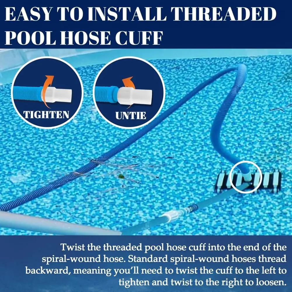 Durable Plastic Hose Connector Coupling White 1-1/4 Inch Hose Fitting 1-1/2 Inch Swimming Pool Accessories