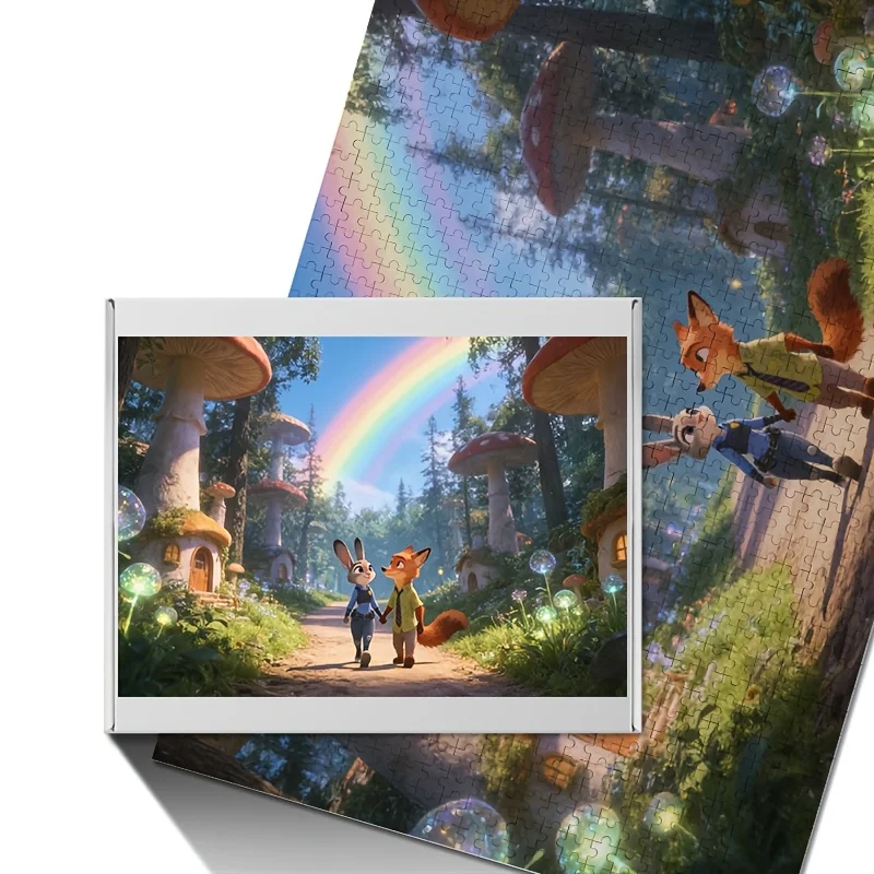 ตัวต่อจิ๊กซอว์ดิสนีย์ ซูโทเปีย จูดี้ แอนด์ นิค ไวลด์ 1,000 ชิ้น - ชิ้นส่วนธีมที่ท้าทาย เหมาะสำหรับ, เกมวันเกิด, / ของสะสม