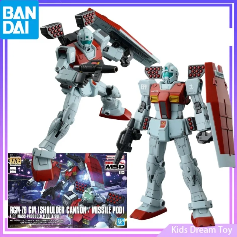 

Bandai in Stock Original HG1/144 RGM-79 GM(SHOULDER CANNON/MISSILE POD)Anime Action Figures Toy Collectible Model Gifts for Kids