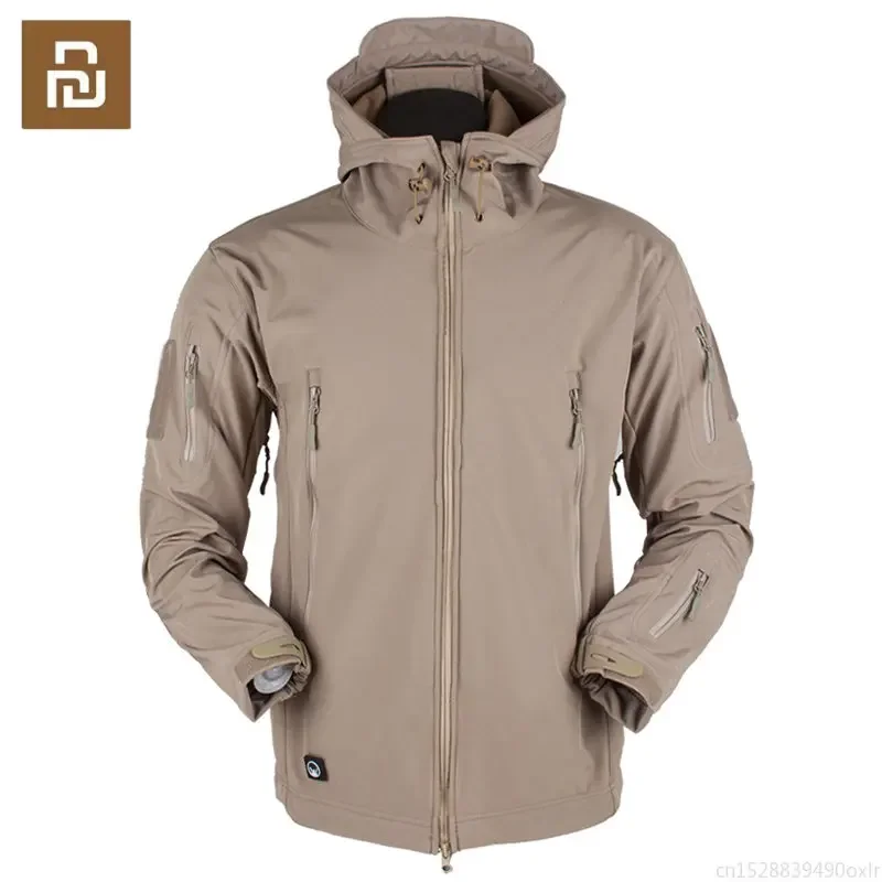 Youpin Man Jacket Softshell Fleece Jackets Outdoor Men Windproof Waterproof Thermal Jackets Hiking Coats Camouflage Windbreaker