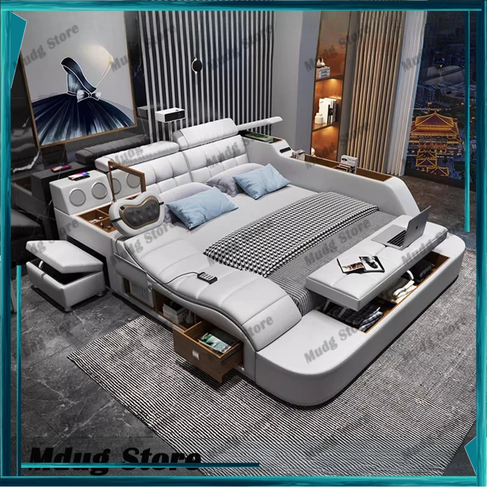 

Cabinets Aesthetic Bed Reading Vanity King Massage Lounge Beds Luxury Bedroom Frame Camas Matrimoniales House Accessories