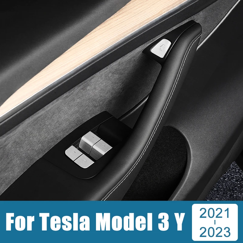 

Car Accessories For Tesla Model 3 Y 2017 2018 2019 2020 2021 2022 2023 Windows Control Panel Knob Sequins Cover Trim Stickers