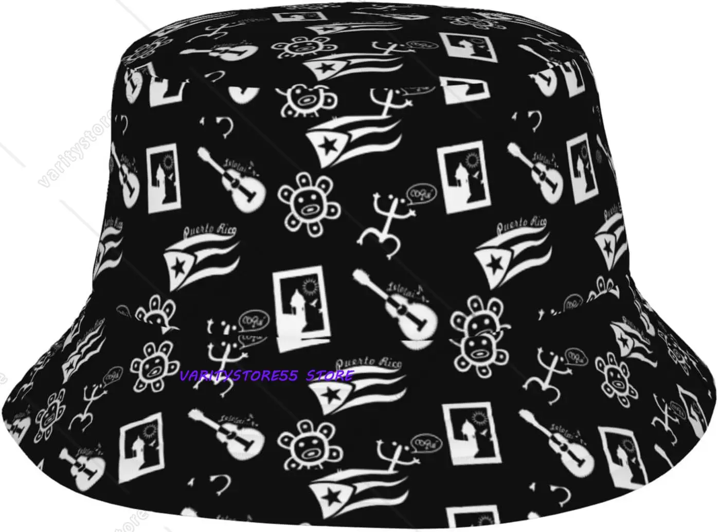 Puerto Rico Flag Bucket Hat Puerto Rico Fisherman Hat Sun Hats Rico Caps for Women Men Outdoor