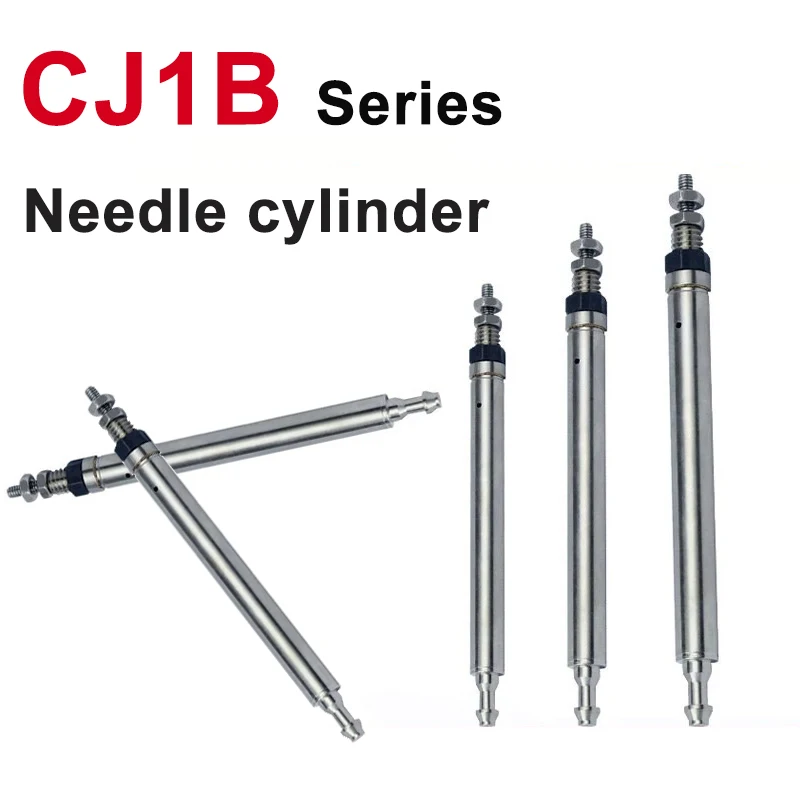 CJ1B Mini Pneumatic Needle Cylinder Micro Small Air Cylinder Bore 4mm Stroke 5/10/15/20mm Double Acting Needle Type Cylinder