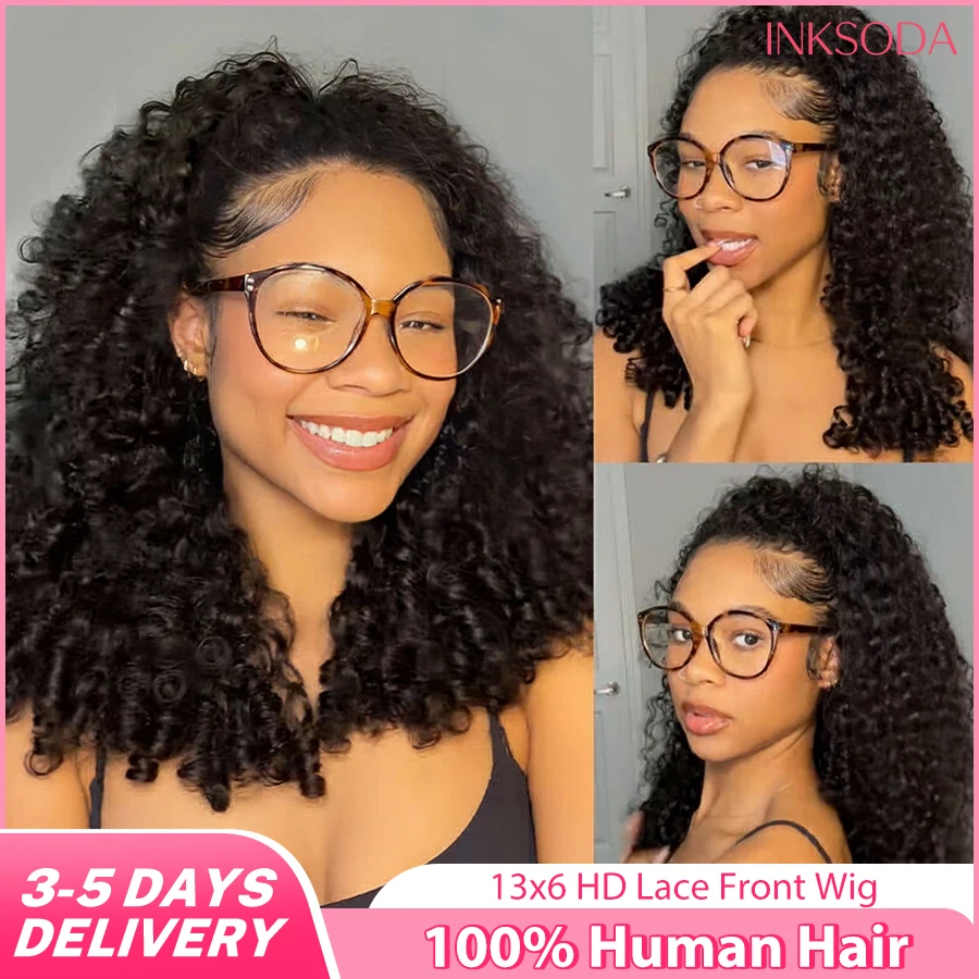 

220% Плотность бирманских вьющихся человеческих волос Парик 13x6 13x4 HD Кружева Фронтальные необработанные человеческие волосы Парики с волнистыми волнами со спиральным концом для женщин