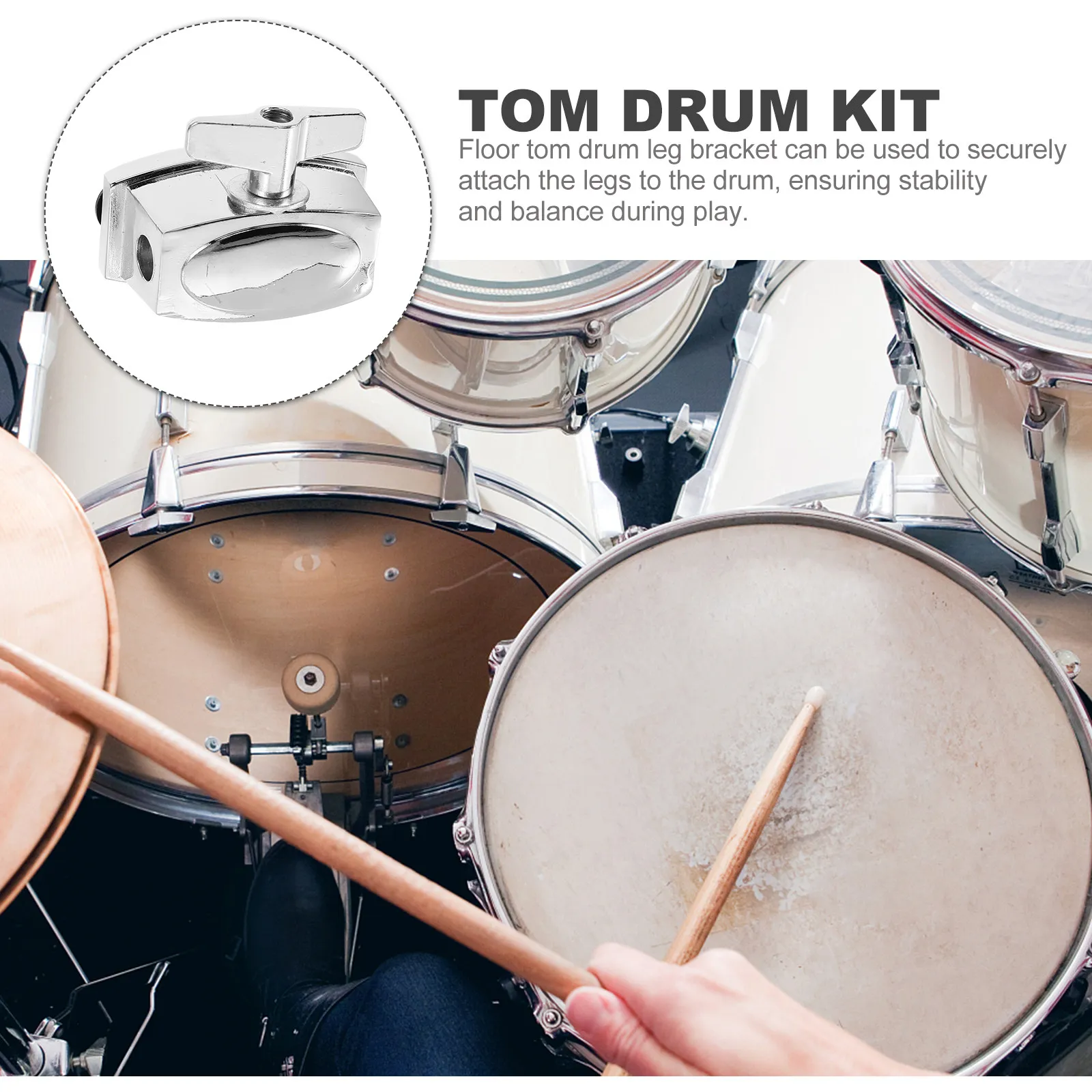 

Кронштейн-седло из сплава для крепления напольного та-ма, серебристый, одинарное крепление, аксессуары для барабанной аппаратуры