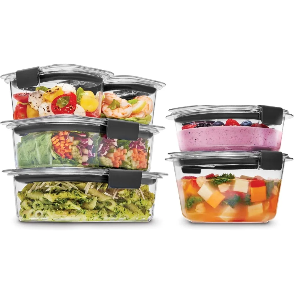 

Leak-Proof Food Storage Containers Set, 12 Pieces Airtight Microwave Safe BPA-Free