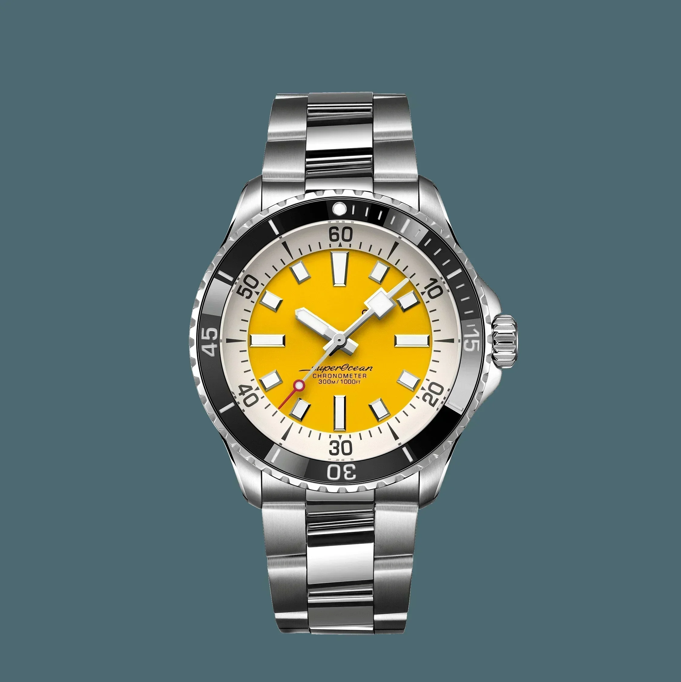 ساعة يد ميكانيكية أوتوماتيكية فاخرة للرجال مقاس 44 ملم B42 Superocean بإطار سيراميك من الفولاذ المقاوم للصدأ ساعة يد رجال الأعمال