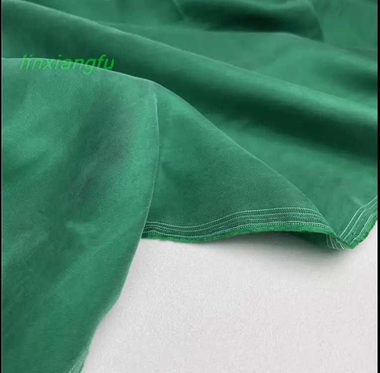 Tessuto di seta di ammoniaca di rame colorato solido sabbiato pesante, tessuto di seta fresco di fascia alta, tessuto di abbigliamento per pantaloni