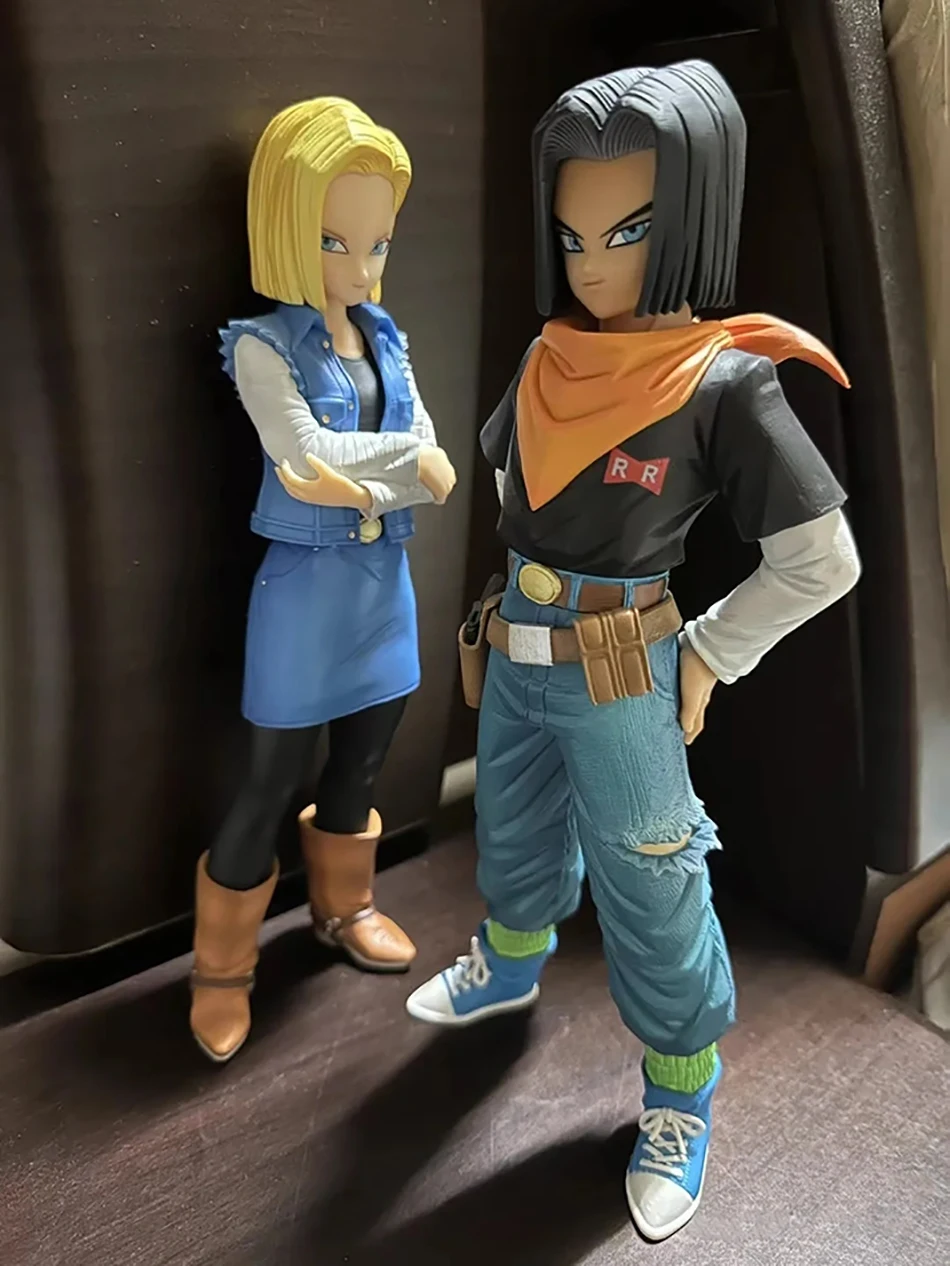 Figurine dragon ball z android 17 18, figurines d'action en pvc, décoration de bureau, collection d'anime, jouets périphériques