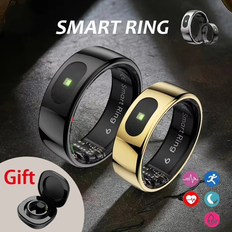 

Умное кольцо Bluetooth Монитор здоровья Сердечный ритм Кислород в крови Сон Температура тела Контроль жестов Водонепроницаемое спортивное кольцо