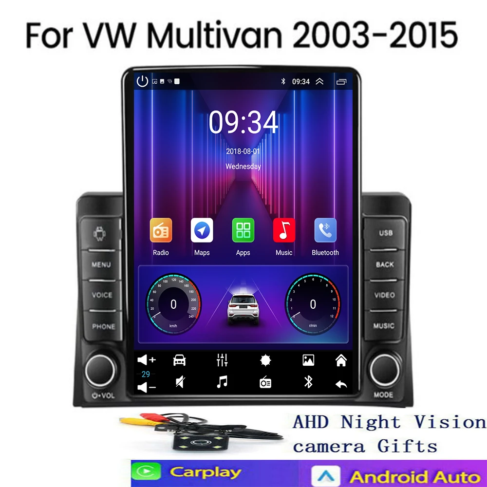 For Volkswagen Multivan T5 2003-2015 Android Car Vehicle Multimedia Auto Carplay GPS Navi Stereo Radio Player AI Voice Head Unit