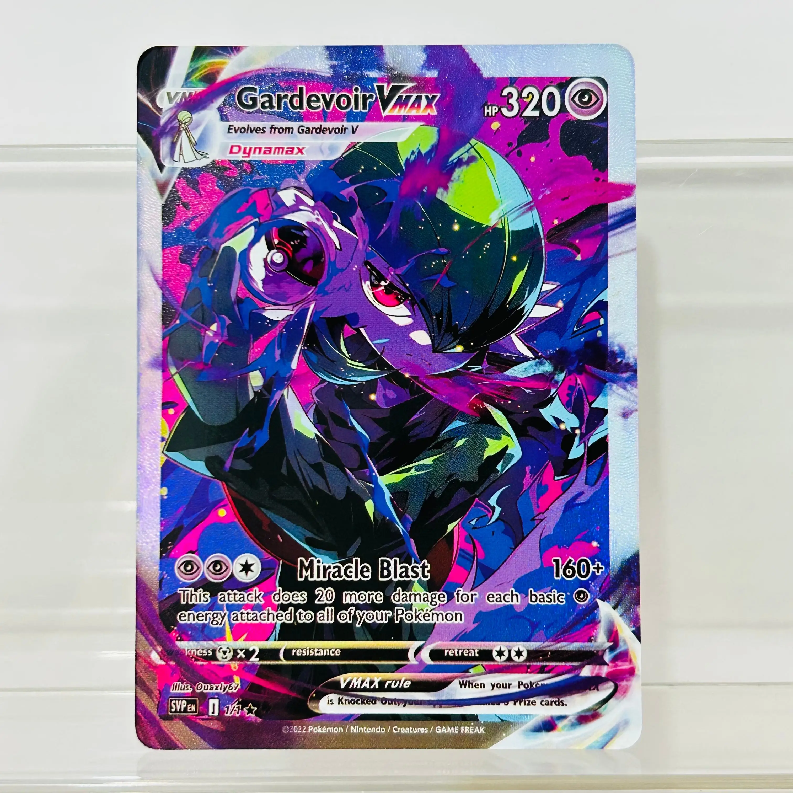 Gardevoir VMAX 1/1 English Version Collectible Grade DIY Foil Texture Nice Condition Premium Anime Collection Cards