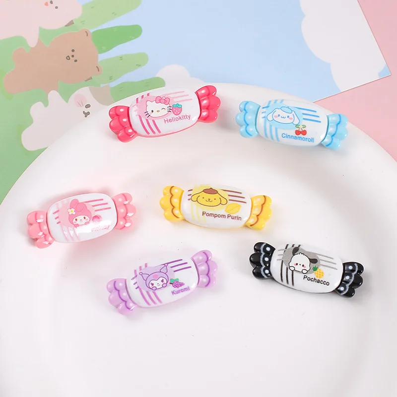 

10Pcs New Kawaii Cartoon Bright cartoon character candy Resin Series Flat Bottom Scrapbook DIY Jewelry Craft Decoration ﻿A85